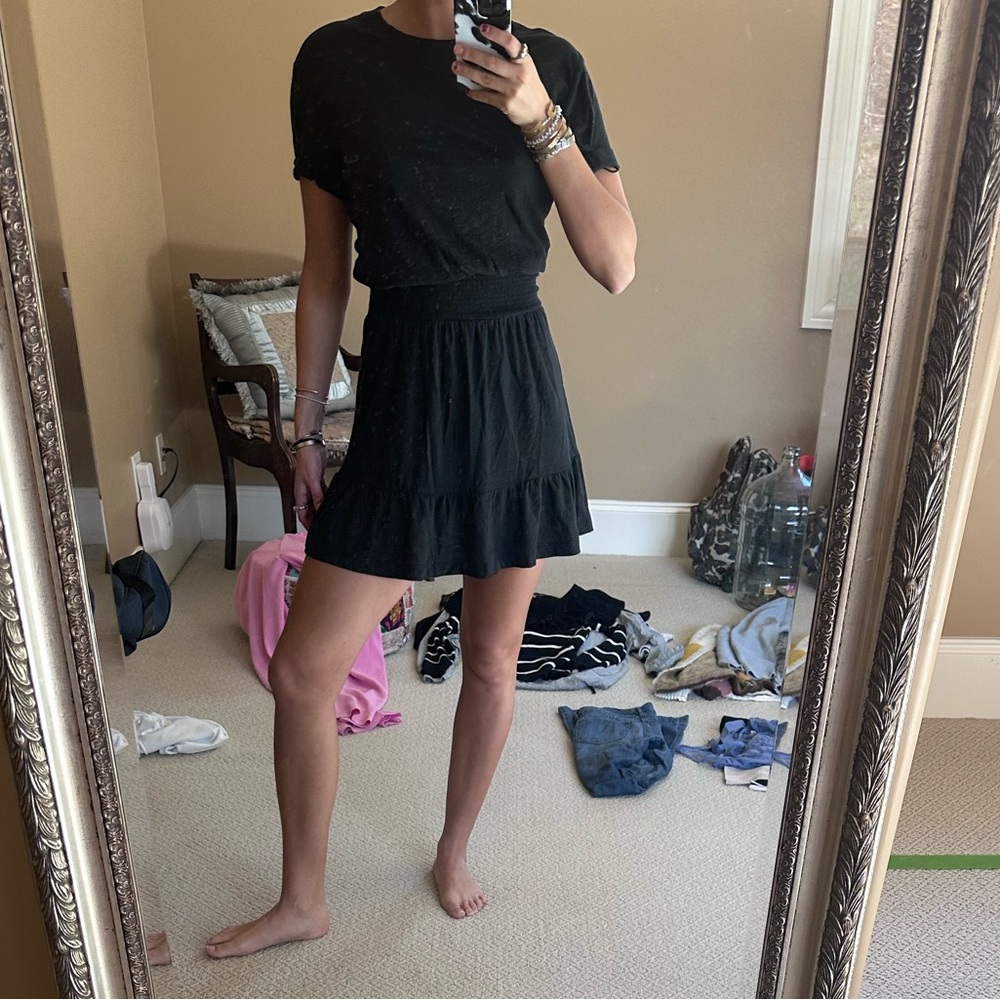 Nation black dress, snitched waist, size small